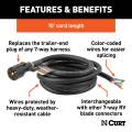 CURT - CURT Replacement 7-Way RV Blade with 10' Wires (Trailer Side) - Image 4