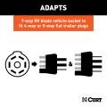 CURT - CURT LED Electrical Adapter (7-Way RV Blade Vehicle to 4 or 5-Way Flat Trailer) - Image 4