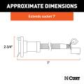CURT - CURT 7' Custom Wiring Extension Harness (Adds 7-Way RV Blade to Truck Bed, Packaged) - Image 2
