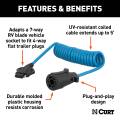CURT - CURT 5' Electrical Adapter Harness (7-Way RV Blade Vehicle to 4-Way Flat Trailer) - Image 3