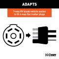CURT - CURT 8' Electrical Adapter Harness (7-Way RV Blade Vehicle to 4-Way Flat Trailer) - Image 4