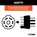 CURT - CURT 8' Electrical Adapter Harness (7-Way RV Blade Vehicle to 5-Way Flat Trailer) - Image 4