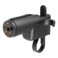 CURT - CURT Electrical Adapter with Tester (6-Way Round Vehicle to 4-Way Flat Trailer) - Image 1
