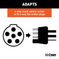 CURT - CURT Electrical Adapter with Tester (6-Way Round Vehicle to 4-Way Flat Trailer) - Image 4