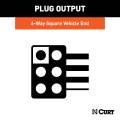 CURT - CURT 6-Way Square Connector Socket with 12" Wires (Vehicle Side, Packaged) - Image 2