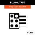 CURT - CURT 6-Way Square Connector Plug with 12" Wires (Trailer Side, Packaged) - Image 2