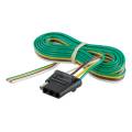 CURT - CURT 4-Way Flat Connector Socket with 48" Wires (Vehicle Side) - Image 1
