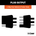 CURT - CURT 4-Way Flat Connector Socket with 48" Wires (Vehicle Side) - Image 2