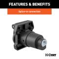 CURT - CURT Heavy-Duty 7-Way RV Blade Connector Socket (Vehicle Side) - Image 5