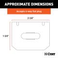CURT - CURT 4-Way Flat Connector Socket with Hardware (Vehicle Side, Packaged) - Image 2