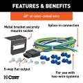CURT - CURT 5-Way Flat Connector Socket with Hardware (Vehicle Side, Packaged) - Image 3