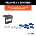 CURT - CURT 5-Way Flat Connector Socket with Hardware (Vehicle Side, Packaged) - Image 4
