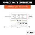 CURT - CURT Double Lock EZr Gooseneck Hitch, 2-5/16" Ball, 30K (Brackets Required) - Image 2
