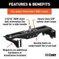 CURT - CURT OEM-Style Gooseneck Hitch, Select Chevrolet Silverado, GMC Sierra 2500, 3500 HD - Image 3