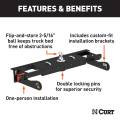 CURT - CURT Double Lock EZr Gooseneck Hitch Kit with Brackets, Select Silverado, Sierra - Image 2