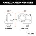 CURT - CURT OEM Puck System Gooseneck Safety Chain Anchors, Chevy, Ford, GMC, Nissan (38K) - Image 2