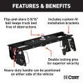CURT - CURT Double Lock Gooseneck Hitch Kit with Brackets, Select Dodge, Ram 2500, 3500 - Image 2