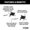 CURT - CURT Tow Bar Base Plate, Select Ford Bronco w/ Modular or Standard D-Ring Bumper - Image 2