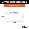 CURT - CURT 5/16" Quick Links (8,800 lbs. Breaking Strength, 2-Pack) - Image 2