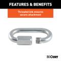 CURT - CURT 5/16" Quick Links (8,800 lbs. Breaking Strength, 2-Pack) - Image 4