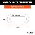 CURT - CURT 3/8" Quick Link (11,000 lbs. Breaking Strength, Packaged) - Image 3