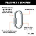 CURT - CURT 3/8" Quick Link (11,000 lbs. Breaking Strength, Packaged) - Image 4