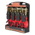 CURT - CURT 16' Red Cargo Straps with S-Hooks (500 lbs, 4-Pack) - Image 8