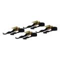 CURT - CURT 16' Black Cargo Straps with S-Hooks (500 lbs, 4-Pack) - Image 1