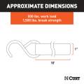CURT - CURT 16' Black Cargo Straps with S-Hooks (500 lbs, 4-Pack) - Image 2