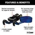 CURT - CURT 16' Blue Cargo Strap with J-Hooks (733 lbs.) - Image 3