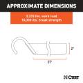 CURT - CURT 27' Yellow Cargo Strap with J-Hooks (3,333 lbs.) - Image 2