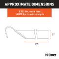 CURT - CURT 27' Yellow Cargo Strap with Flat Hooks (3,333 lbs.) - Image 2
