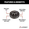 CURT - CURT Lippert 12" Brake Drum Hub Assembly for 7,000-lb. Axle - 8 on 6.5",1/2" Stud - Image 2