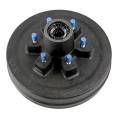CURT - CURT Lippert 10" RV Brake Drum Hub Assembly for 4,400-lb. Axle - 6 on 5.5", 1/2" Stud - Image 1
