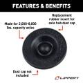 CURT - CURT Lippert Universal Rubber Inserts for Axle Hub Dust Caps - 2,000 to 8,000 lbs. (10-Pack) - Image 2
