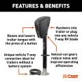 CURT - CURT Lippert Power Stance Tongue Jack, 3,500 lbs - Image 8