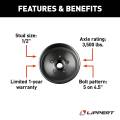CURT - CURT Lippert 10" Brake Drum Hub Assembly for 3,500-lb. Axle - 5 on 4.5", 1/2" Stud - Image 3