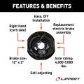 CURT - CURT Lippert Forward Self-Adjusting Brake Assembly - 12" x 2", 5-Bolt, 4-7K (Right) - Image 3