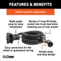 CURT - CURT 10' Custom Wiring Extension Harnesses (Adds 7-Way RV Blade to Truck Bed, 10-Pack) - Image 4