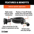CURT - CURT 7' Custom Wiring Extension Harnesses (Adds 7-Way RV Blade to Truck Bed, 10-Pack) - Image 4