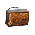 Wesbar Clearance Light LED Waterproof Amber w/Reflex w/Black Base