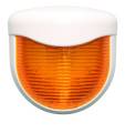 BARGMAN 30-80-002 PORCH LIGHT #80 SERIES, WHITE BASE, AMBER LENS (NO SWITCH)