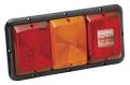 BARGMAN 30-84-005 TAILLIGHT #84 SERIES RECESSED TRIPLE HORIZONAL RED, AMBER, BACKUP - BLACK BASE