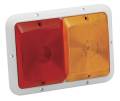 BARGMAN 30-84-546 TAILLIGHT #84 SERIES RECESSED DOUBLE RED, AMBER WITH WHITE BASE