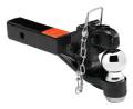 Tow Ready 63042 Receiver Mount Pintle Hook w/2-5/16" Ball (Inc. Grade 8 Hardware) Hook Rating 12,000 lbs. (GTW), Ball Rating 12,000 lbs. (GTW), 2,400 lbs. (VL), Black