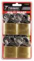 Trimax Locks TPB487 4 Pack Keyed-Alike TPB87 Rugged Dual Locking Solid Brass