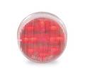 Custer CPL25CR 2.5 in. Round Red LED Light - 13 Diode with Clear Lens
