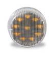 Custer CPL2CA 2 in. Round Amber LED Light with Clear Lens - 10 Diode