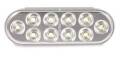 Custer CPL65A10F 6.5 in. x 2.5 in. Oval Amber Surface Mount LED Light - 10 Diode
